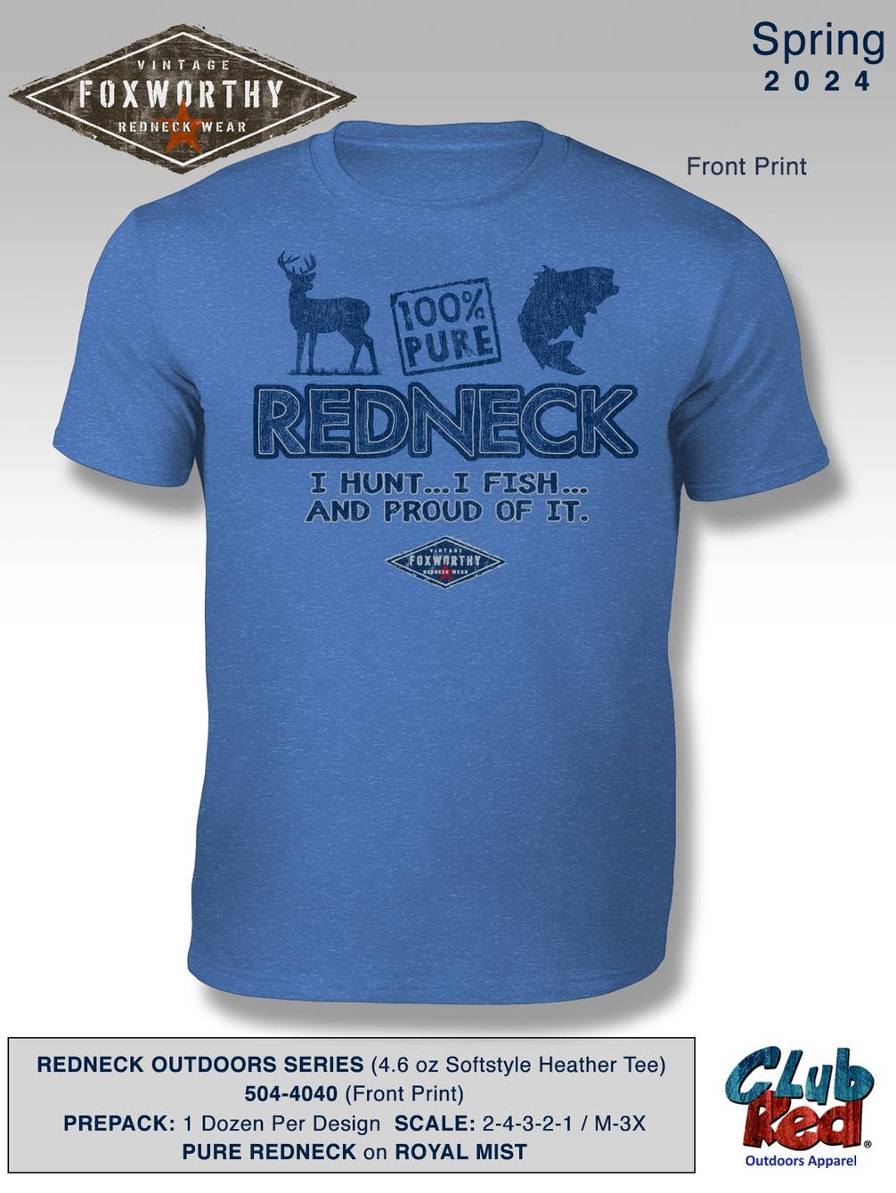 Men's Hunting Tee, Nature, Foxworthy - Pure Redneck.
