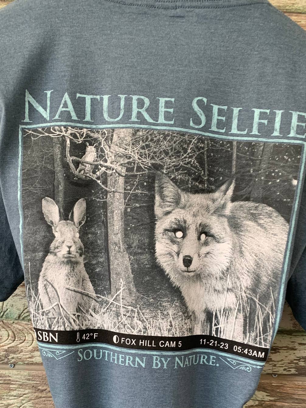 Men's Hunting Tee, Nature, Trail-cam Fox Selfie.
