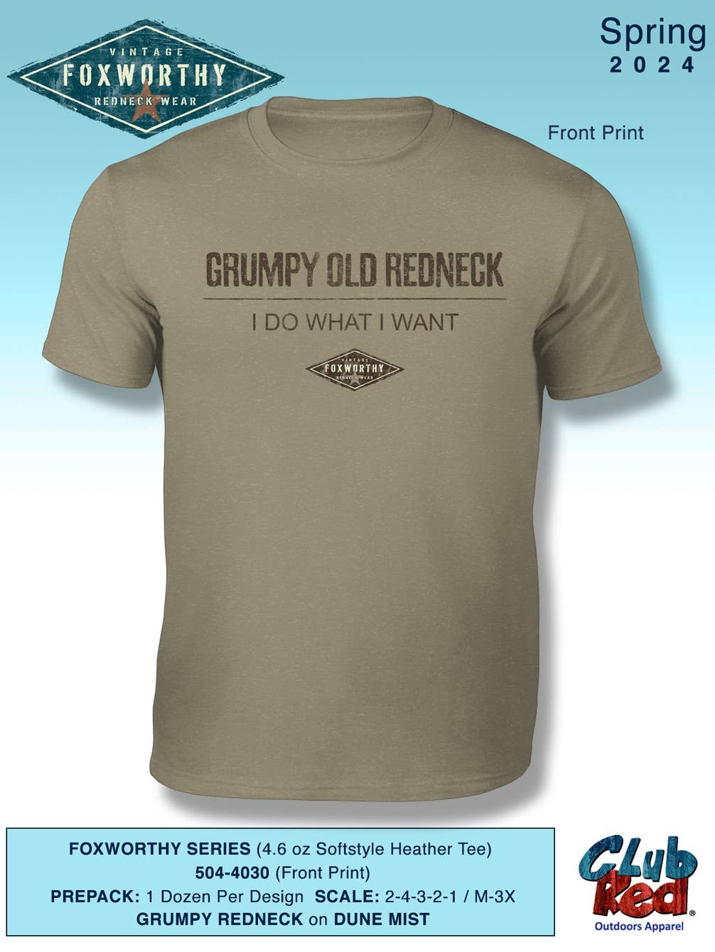 Men's Humor Tee, Top Seller, Foxworthy- Grumpy Redneck.