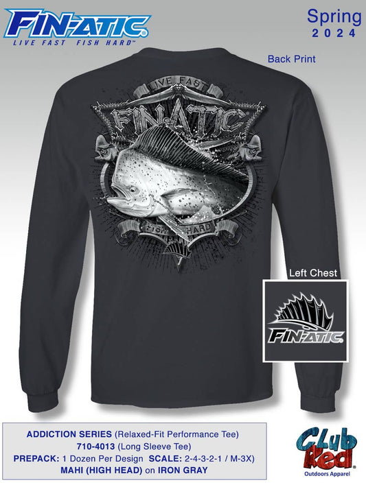 Men's Fishing Tee, Nature, MAHI Long-Sleeve Performance Tee.