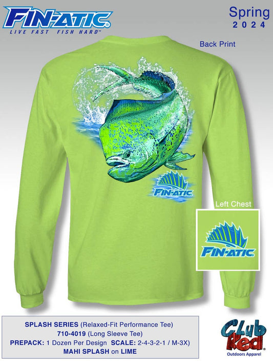 Men's Fishing Tee, Nature, MAHI Long-Sleeve Performance Tee.