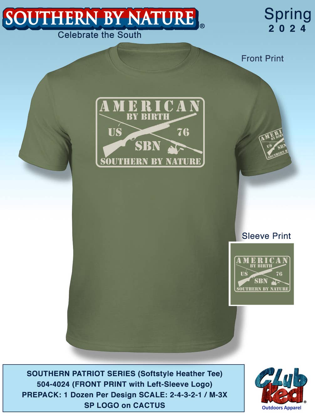 Men's Patriotic Tee, Top Seller. Southern Patriot Logo.