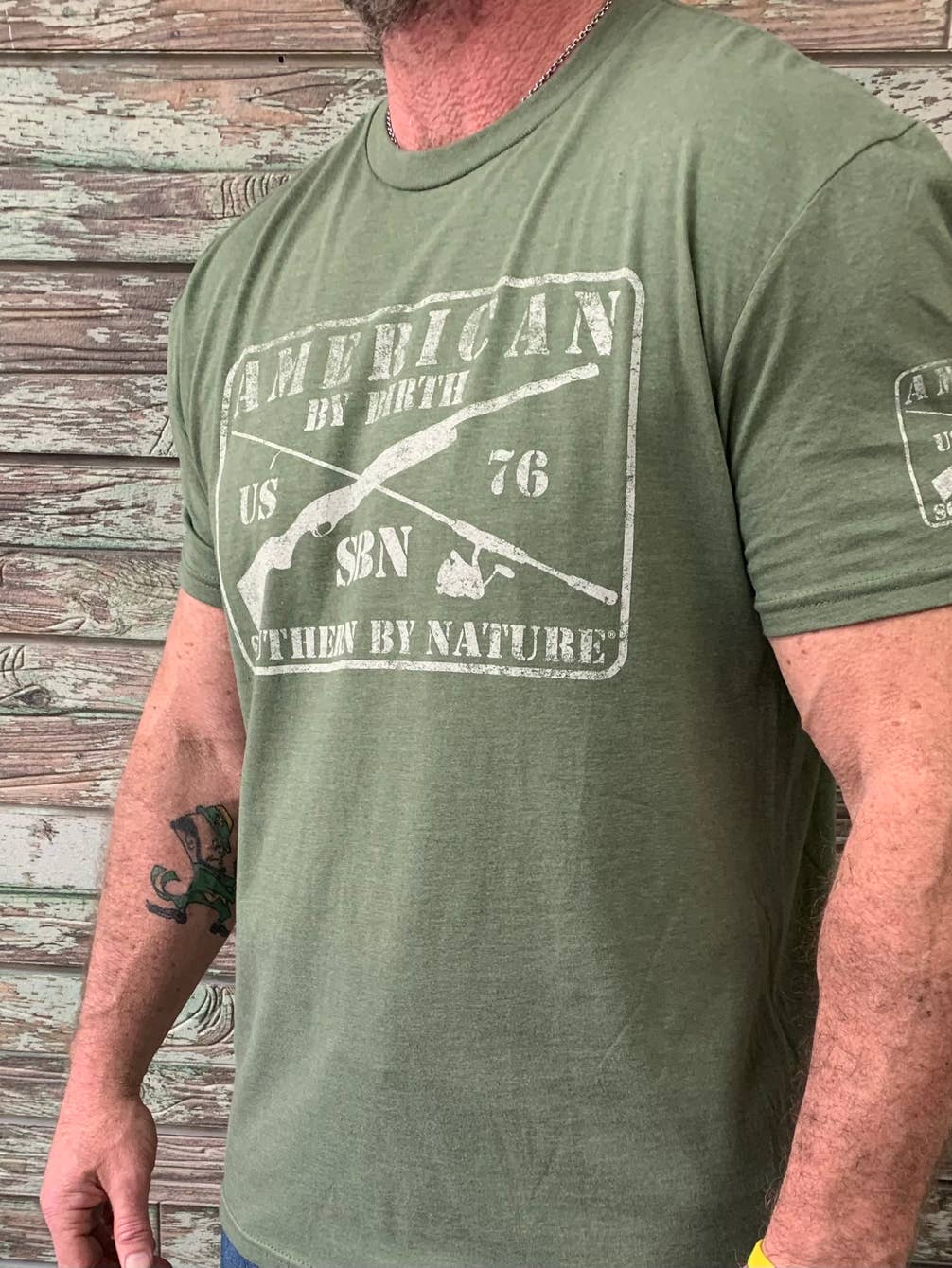 Men's Patriotic Tee, Top Seller. Southern Patriot Logo.