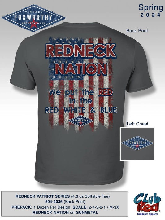 Men's Patriotic Tee, Top Seller, Redneck Nation.