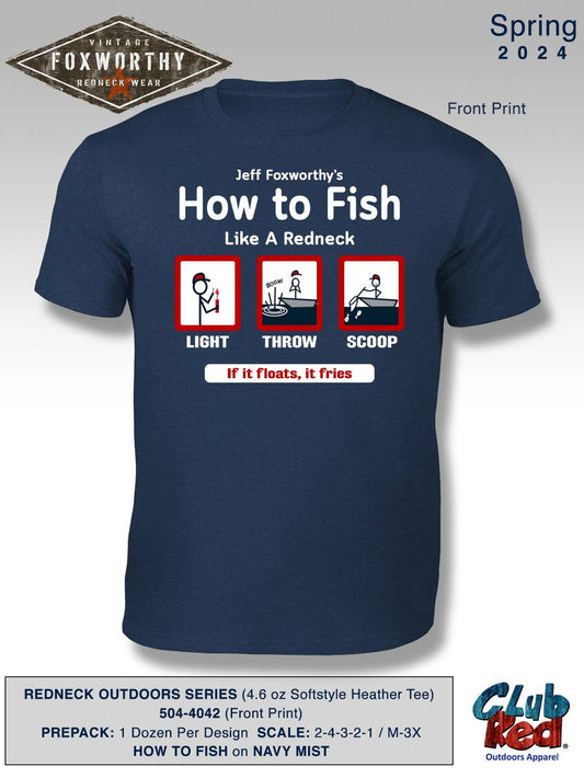 Men's Fishing Tee, Top Seller, Foxworthy - How to Fish.