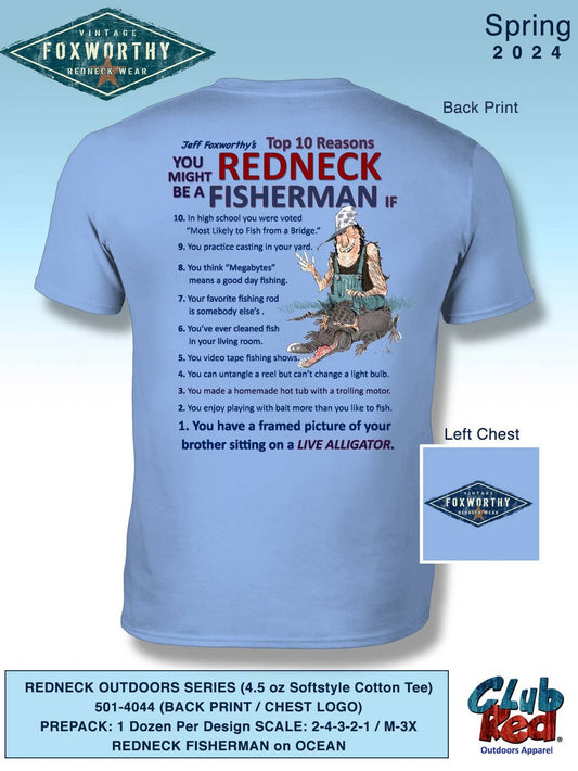 Men's Fishing Tee, Top Seller, Redneck Fisherman.