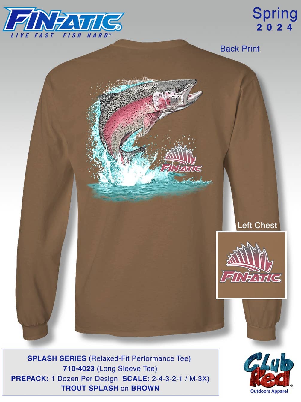 Men's Fishing Tee, Nature, Long-Sleeve Performance Tee.