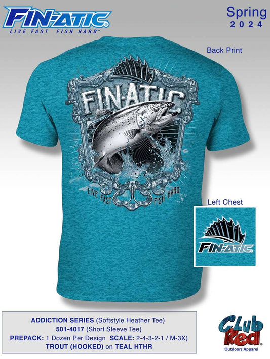 Men's Fishing Tee, Nature, RAINBOW TROUT Addiction.