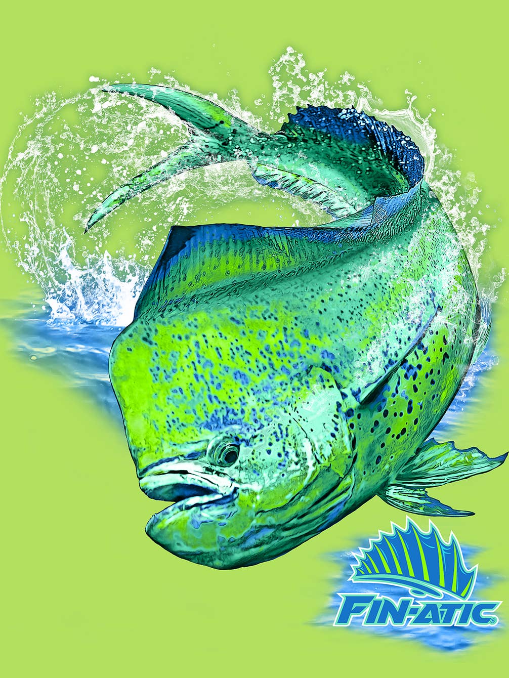 Men's Fishing Tee, Nature, MAHI Splash.